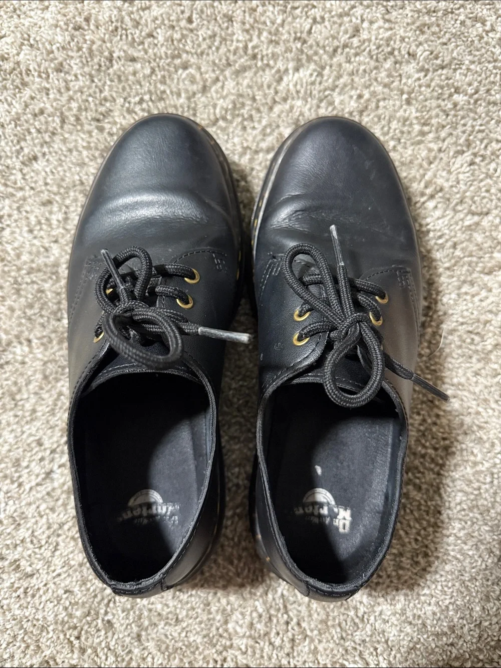 Dr Marten Black Leather Derby Loafers